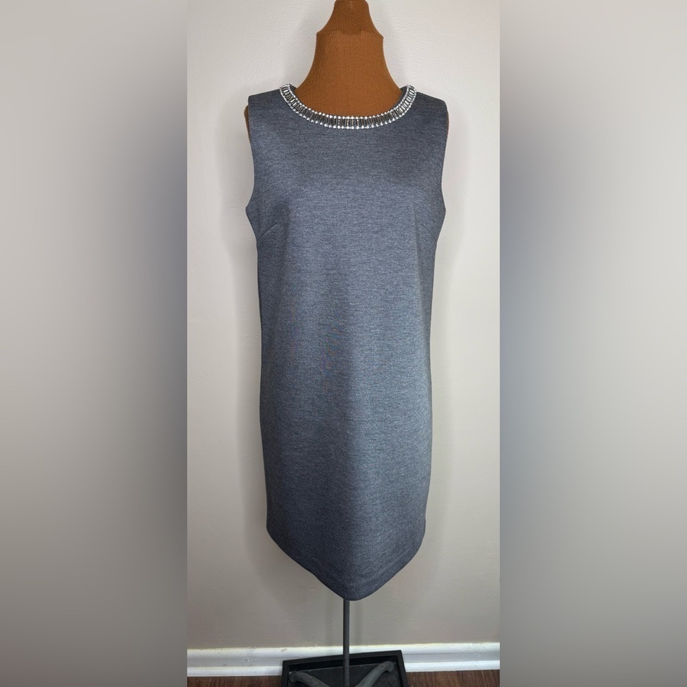 Cynthia Rowley Jewel Neck Midi Dress Gray Size 6